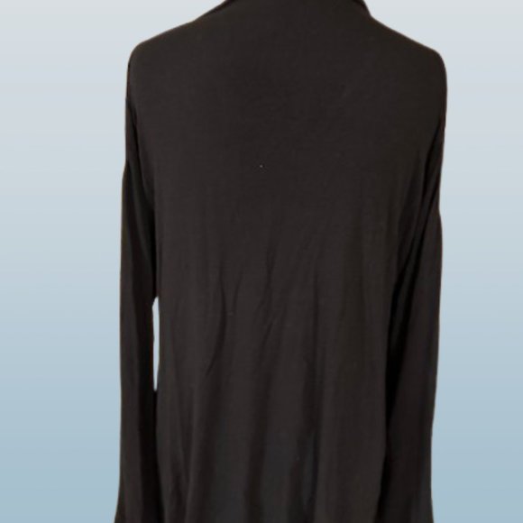 Black Choker Neck / Cold Shoulder Tunic Top (2) - Picture 7 of 12